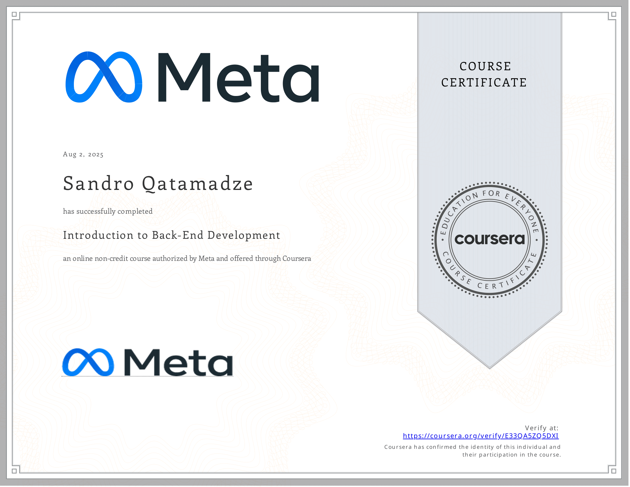 Backend Course